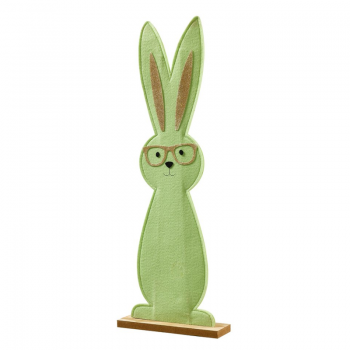 Filz-Hase mit Brille grün (65 cm)